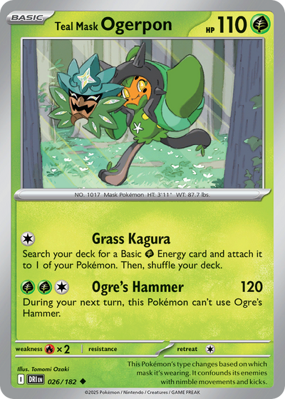 Teal Mask Ogerpon - Destined Rivals #026/182