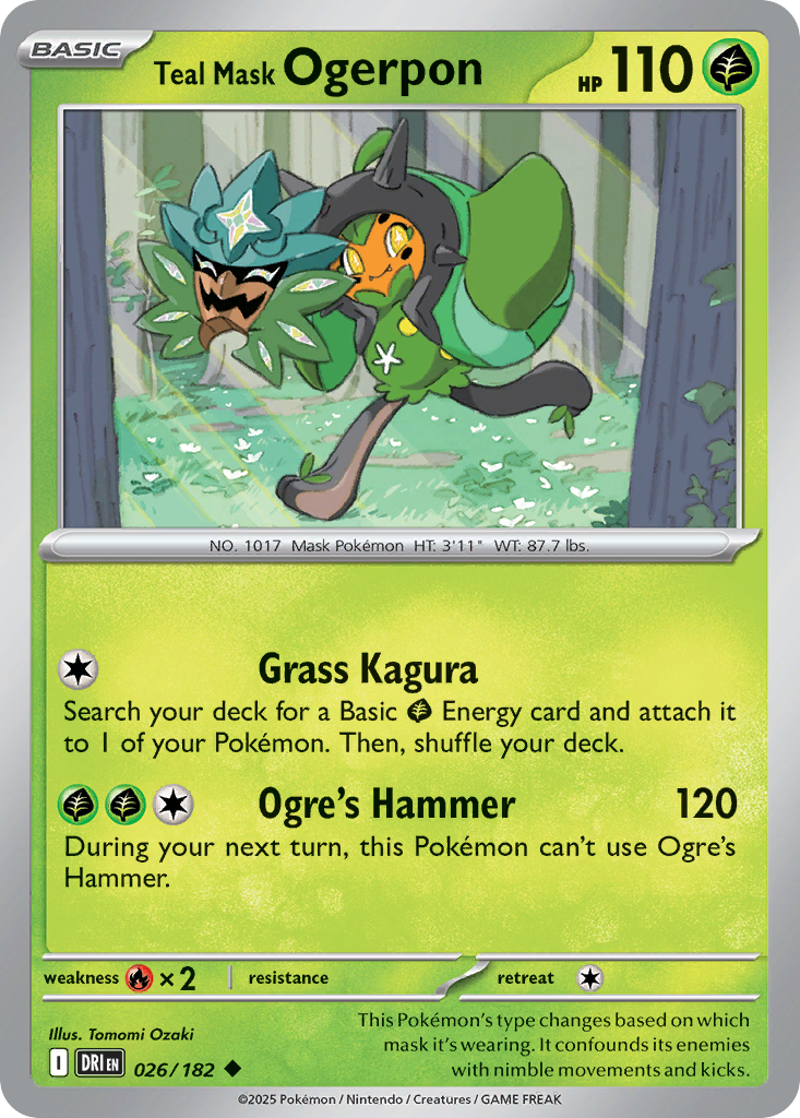 Teal Mask Ogerpon - Destined Rivals #026/182