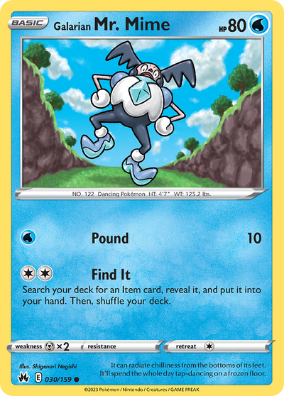 Galarian Mr. Mime - Crown Zenith #030/159