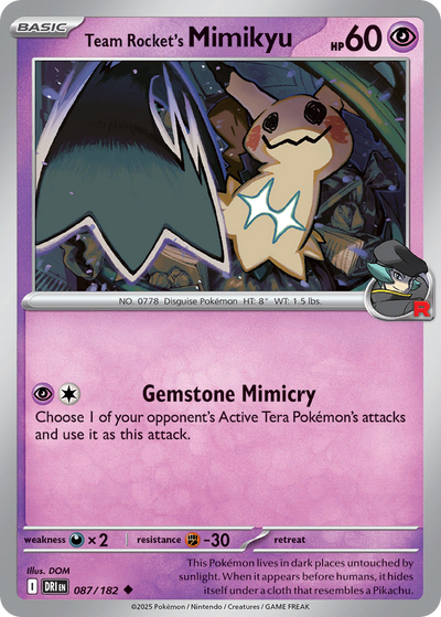 Team Rocket's Mimikyu - Destined Rivals #087/182