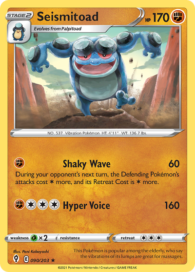 Seismitoad - swsh7 #090/203