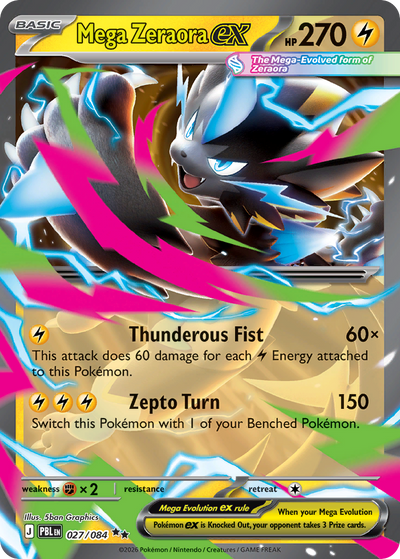 Mega Zeraora ex - Pitch Black #027/084