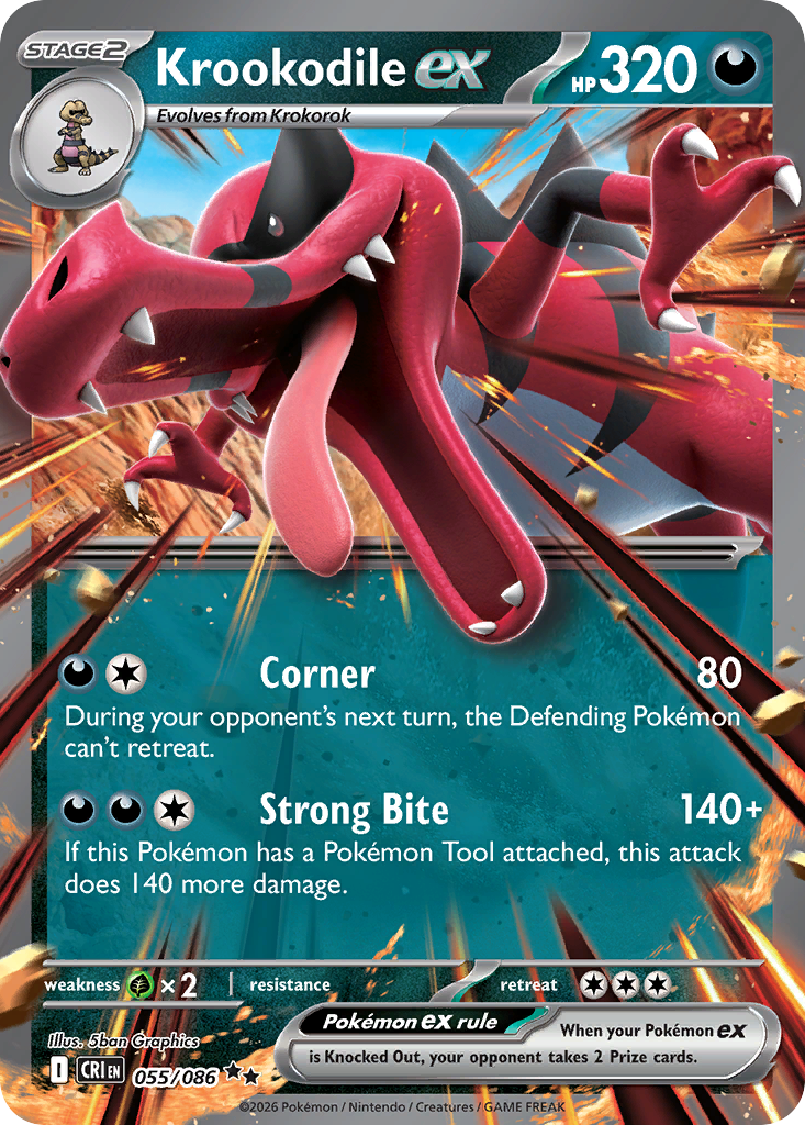 Krookodile ex - Chaos Rising #055/086