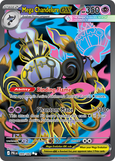 Mega Chandelure ex - Pitch Black #099/084