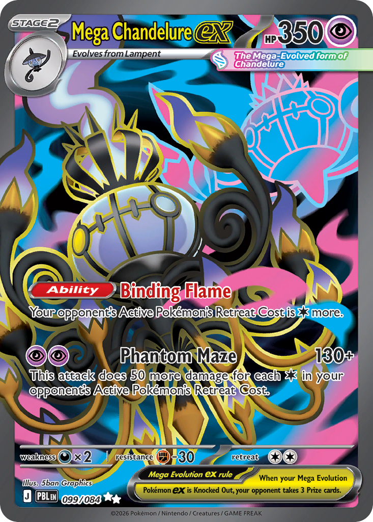 Mega Chandelure ex - Pitch Black #099/084