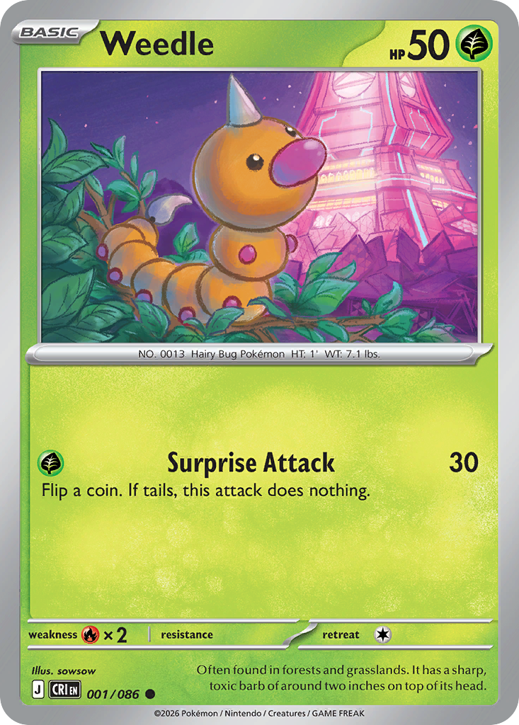 Weedle - Chaos Rising #001/086