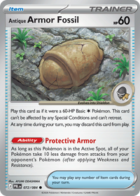 Antique Armor Fossil - Pitch Black #072/084