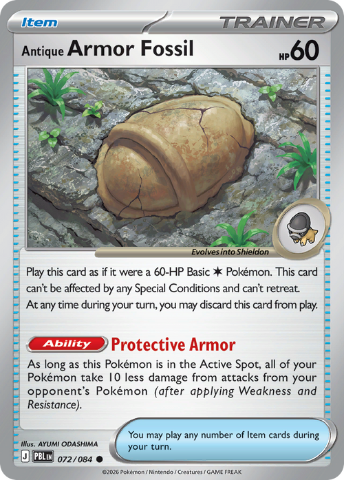 Antique Armor Fossil - Pitch Black #072/084