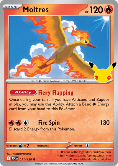 Moltres - 30th Celebration #011/128