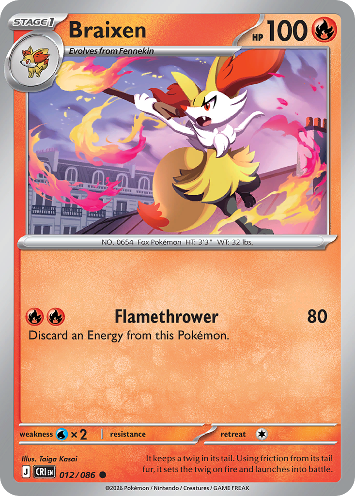 Braixen - Chaos Rising #012/086